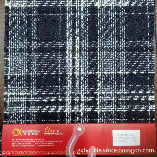 New Boucle fashion tartan design stlyes Fabric